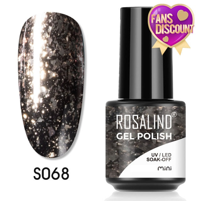 ROSALIND Gel Nail Polish Plastic Bottle 70Colors Gel Polish nail polish hozanas4life SLS-S068  