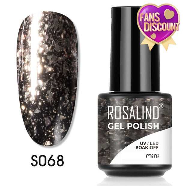 ROSALIND Gel Nail Polish Plastic Bottle 70Colors Gel Polish nail polish hozanas4life SLS-S068  