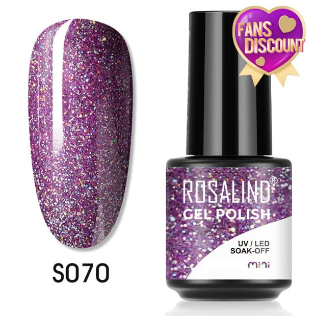ROSALIND Gel Nail Polish Plastic Bottle 70Colors Gel Polish nail polish hozanas4life SLS-S070  