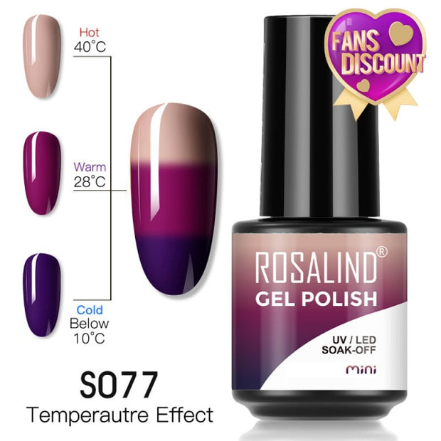 ROSALIND Gel Nail Polish Plastic Bottle 70Colors Gel Polish nail polish hozanas4life SLS-S077  
