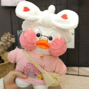 Kawaii Cartoon Lalafanfan 30CM Cafe Duck Plush Toy Cute Cartoon Girl Soft Duck Doll for Kids and Children Cute kawaii cartoon girl doll hozanas4life 11  