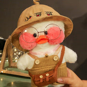Kawaii Cartoon Lalafanfan 30CM Cafe Duck Plush Toy Cute Cartoon Girl Soft Duck Doll for Kids and Children Cute kawaii cartoon girl doll hozanas4life 37  