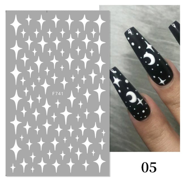 2022 NEW Gold Bronzing Slider Nail Art 3D Decals Decoration Flower Leaves  hozanas4life 5  