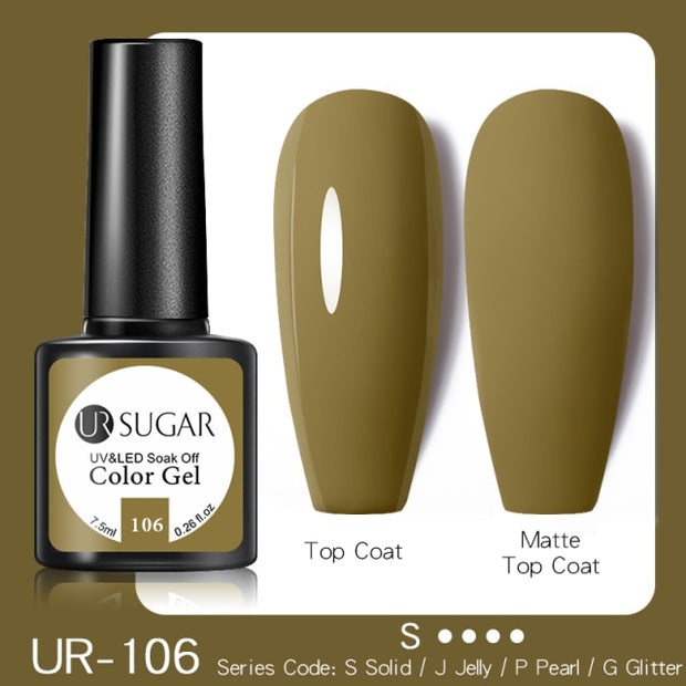 UR SUGAR 7.5ml Glitter UV Gel Nail Polish Glitter Sequins Soak Off nail polish hozanas4life   