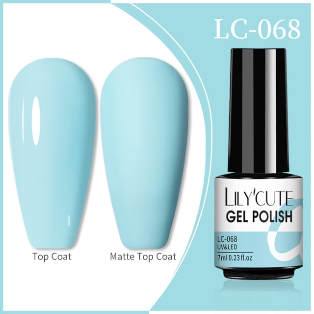 LILYCUTE 7ml Flowing Cat Magnetic Gel Polish Semi Permanent Glitter Magnetic nail polish hozanas4life 68  