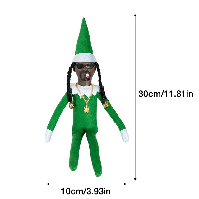 30CM Snoop On A Stoop Doll 2022 Christmas Gifts Snoop dog Elf on the Shelf Snoop on a Stoop elf doll hozanas4life B United States 