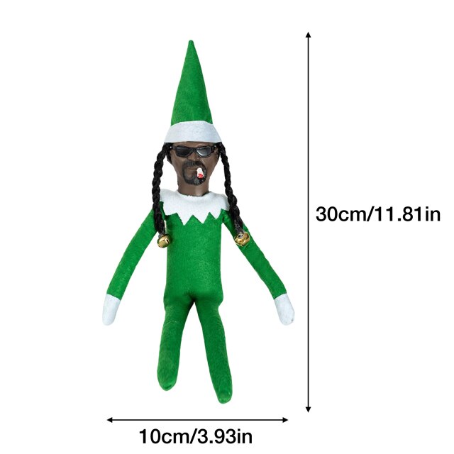 30CM Snoop On A Stoop Doll 2022 Christmas Gifts Snoop dog Elf on the Shelf Snoop on a Stoop elf doll hozanas4life A United States 