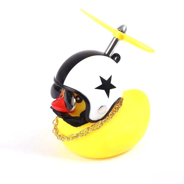 Car Duck With Helmet Broken Wind Pendant Small Yellow Duck  hozanas4life Poland 01 
