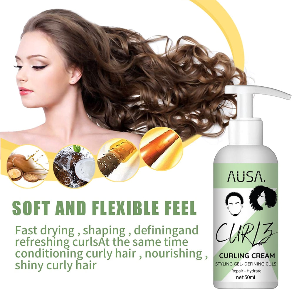 50ml Curl Hair Booster Defining Cream Hair Curling Enhancer Hair Styling Cream  hozanas4life   